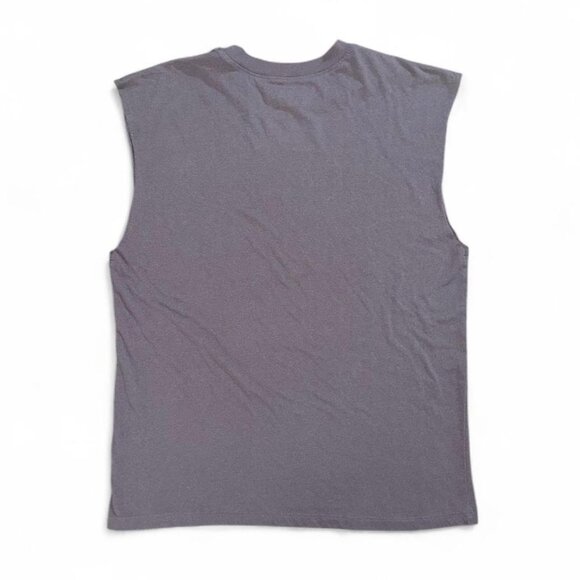 KISS Grey Graphic Sleeveless Crew Neck Oversized Relaxed Fit Tee T-Shirt Tank S - Picture 2 of 6